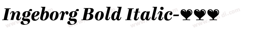 Ingeborg Bold Italic字体转换